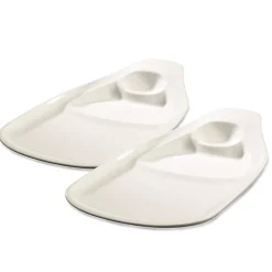 30.9x28.8 cm - Villeroy & Boch BBQ Passion Piatto Bistecca In Porcellana - Set 2 Pz