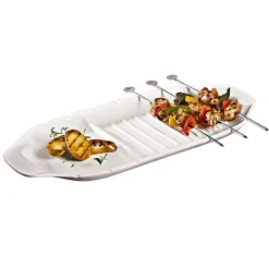 52x22 cm - Villeroy & Boch BBQ Passion Piatto Portata In Porcellana