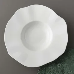 28.5x28.8 cm - Villeroy & Boch Pura Piatto Fondo In Porcellana Premium - Set 4 Pz