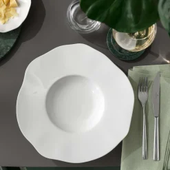 28.5x28.8 cm - Villeroy & Boch Pura Piatto Fondo In Porcellana Premium - Set 4 Pz
