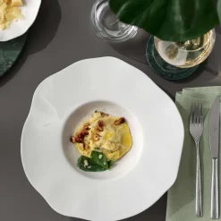 28.5x28.8 cm - Villeroy & Boch Pura Piatto Fondo In Porcellana Premium - Set 4 Pz