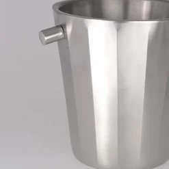 Ø19.5 x H.22 cm - Portofino Double Wall Satin Steel Bottle Holder Bucket