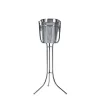 Ø 24 x H 76 cm - Stainless Steel Square Column Bucket Holder