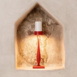 8.7 x H.35.6 cm - Zafferano Perpetua Barocco Lampada Da Tavolo Dimmerabile In Alluminio