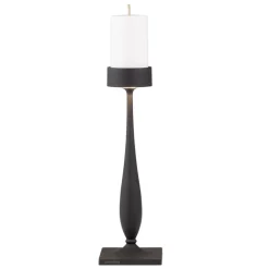 8.7 x H.35.6 cm - Zafferano Perpetua Barocco Lampada Da Tavolo Dimmerabile In Alluminio