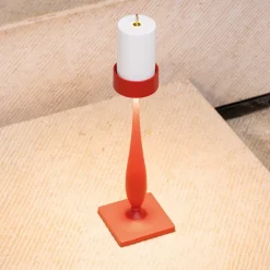 8.7 x H.35.6 cm - Zafferano Perpetua Barocco Lampada Da Tavolo Dimmerabile In Alluminio