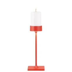 8.7 x H.30.6 cm - Zafferano Perpetua Midi Lampada Da Tavolo Dimmerabile In Alluminio