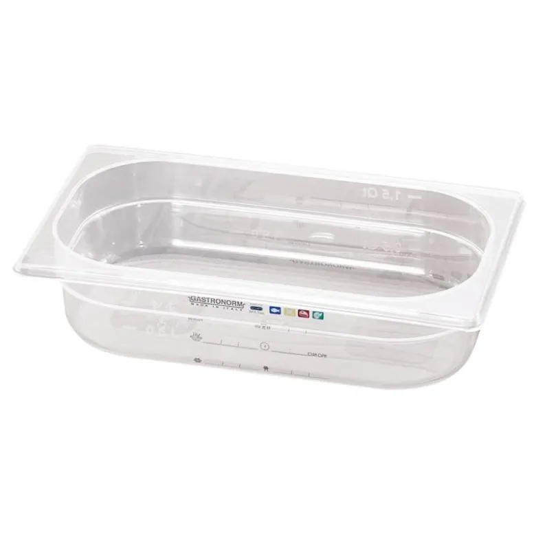 17.6 x 10.8 x H 10 cm - Paderno GN Series 15100 Bacinella GN 1/9 In Polipropilene