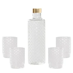 Zafferano Isolano Set Bicchieri e Bottiglia In Vetro Borosilicato - Set 5 Pz