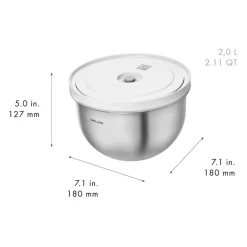 Zwilling Fresh & Save Kit Sottovuoto Con Contenitori In Acciaio e Pompetta Per Sottovuoto - Set 9 Pz