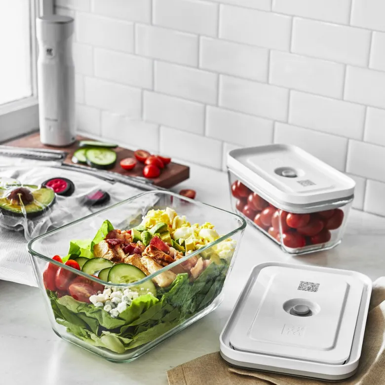 Zwilling Fresh & Save Start Set Kit Sottovuoto Con Contenitori In Vetro e Pompetta Per Sottovuoto - Set 7 Pz